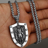 Archangel Michael Shield Necklace watereverysunday