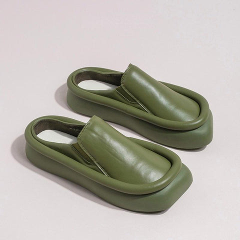 Arma Minimalist Faux Leather Slippers - 3 Colors watereverysunday