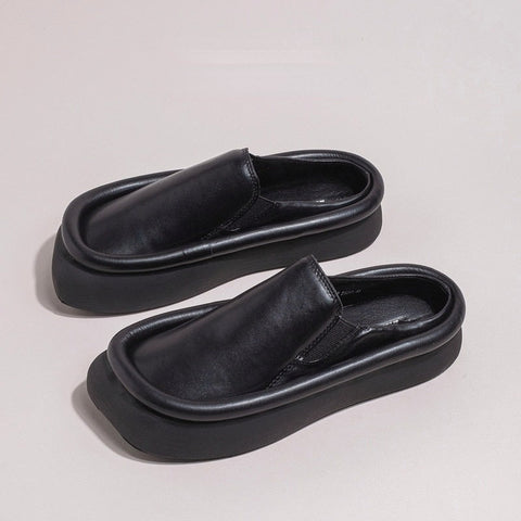 Arma Minimalist Faux Leather Slippers - 3 Colors