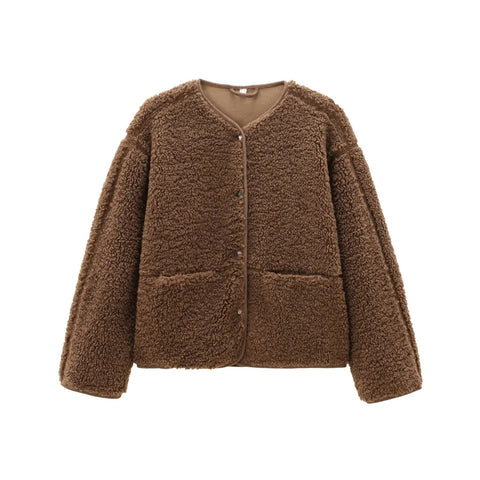 Armien Faux Lamb Wool Fleece Jacket