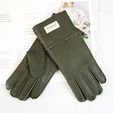 Sheepskin Shearling Wool Fur Gloves 