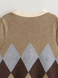 Asheley Vintage Argyle Sweater Vest watereverysunday