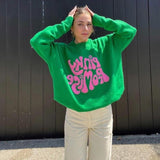 Aurelia Pink and Green Intarsia Sweater watereverysunday