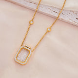 Aurelia Floating Crystal Perfume Bottle Necklace