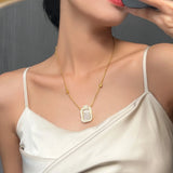Aurelia Floating Crystal Perfume Bottle Necklace