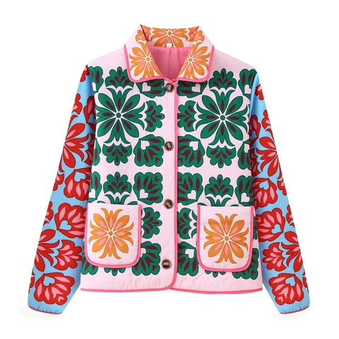Azalea Patchwork Floral Statement Jacket