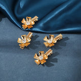 Amanda Rhinestone Flower Hairpins- 4PCS