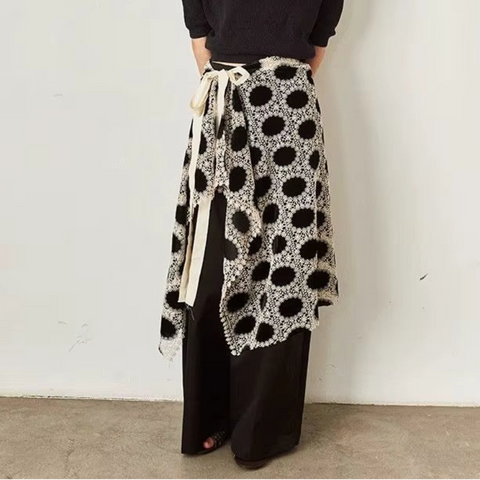 Bahar Cut-Out Lace Wrap Skirt