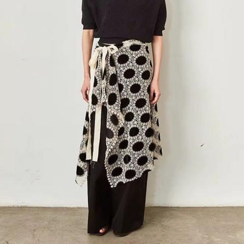 Bahar Cut-Out Lace Wrap Skirt