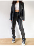 Basic Faux Leather Pants - Black or Brown watereverysunday
