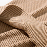 Basic Ribbed Cotton Turtleneck Sweaters watereverysunday