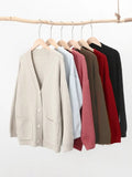 Basic Solid Color Boxy Knit Cardigan - 6 Colors watereverysunday