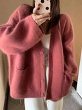 Basic Solid Color Boxy Knit Cardigan - 6 Colors watereverysunday