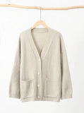 Basic Solid Color Boxy Knit Cardigan - 6 Colors watereverysunday