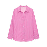 Basic Casual Pinstripe Shirts