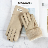 Sheepskin Shearling Wool Fur Gloves 