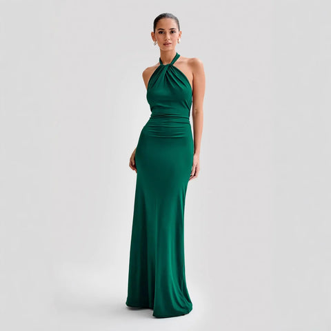 Bianca Backless Halter Maxi Cocktail Dress Bianca Backless Halter Maxi Cocktail Dress