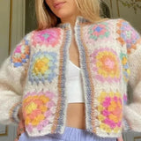 Bohemian Crochet Knit Cardigan Sweater watereverysunday