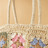 Bohemian Crochet Look Straw Totes watereverysunday