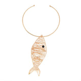 Bohemian Fish Pendant Choker Necklaces - 2 Colors watereverysunday