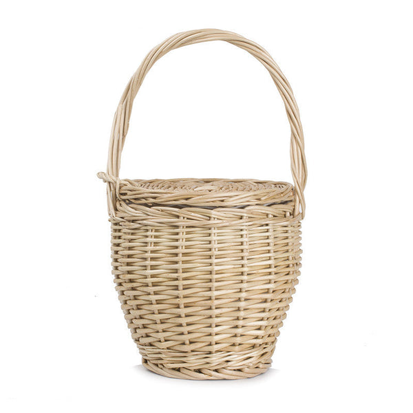 Straw bucket bag, Jane Birkin basket bag, Boho basket bag in