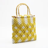Boho Bamboo Handle Crochet Knit Tote - 2 Colors watereverysunday