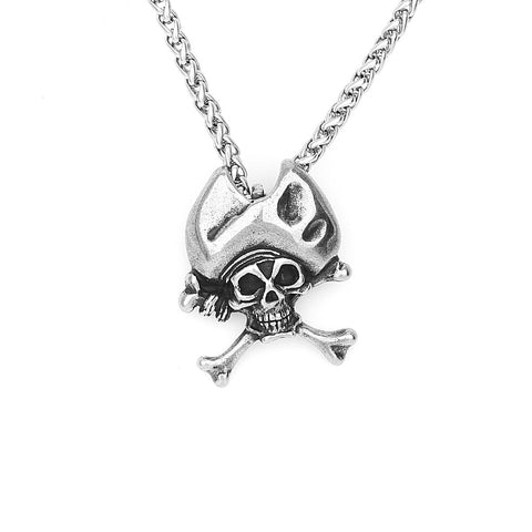 Bone Pirate Skull Necklace watereverysunday