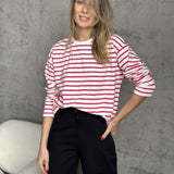 Bonnies Basic Breton Stripe Crew Neck Tees watereverysunday