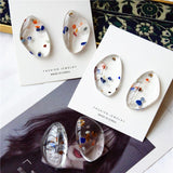 Bora Clear Acrylic Resin Stud Earrings watereverysunday