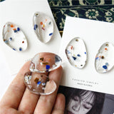 Bora Clear Acrylic Resin Stud Earrings watereverysunday