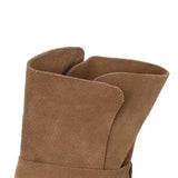 Bow Tie Slouchy Suede Ankle Boots - 2 Colors watereverysunday