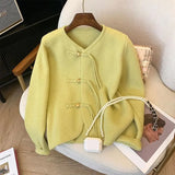 Briana Cheongsam Knots Sweater Cardigan