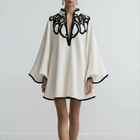 Brielle Sculptural Trim Mini Dress