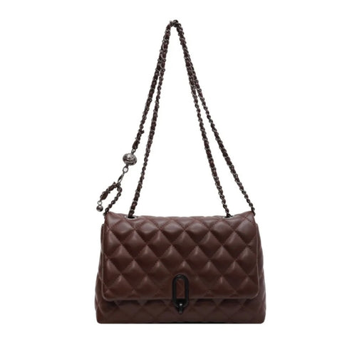 Brigit Quilted Leather-Look Shoulder Bag