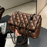 Brigit Quilted Leather-Look Shoulder Bag