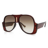 Edith Vintage Oval Aviator Sunglasses