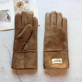 Sheepskin Shearling Wool Fur Gloves 