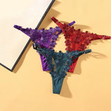 Butterfly Embroidery Thong Panties watereverysunday
