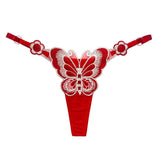 Butterfly Embroidery Thong Panties watereverysunday