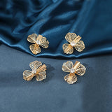 Amanda Rhinestone Flower Hairpins- 4PCS