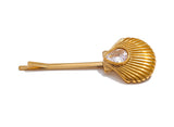CZ Metal Shell Bobby Pin Hair Clip