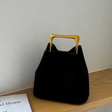 Camille Suede-Look Bucket Bag