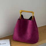 Camille Suede-Look Bucket Bag