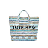 Capri Woven Rainbow Tote Bag