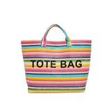 Capri Woven Rainbow Tote Bag
