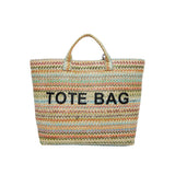 Capri Woven Rainbow Tote Bag