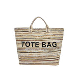 Capri Woven Rainbow Tote Bag