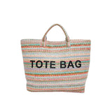 Capri Woven Rainbow Tote Bag