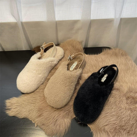 Capucine Faux Mink Slippers - 3 Colors watereverysunday