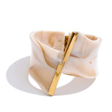 Cara Resin Twist-Fold Statement Bangle